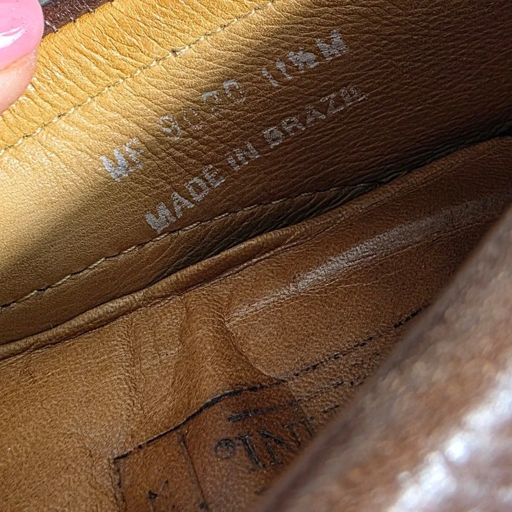 Mercanti Fiorentini Driving‎ Loafers Moccasins Brown Pebbled Leather Mens 11.5 M